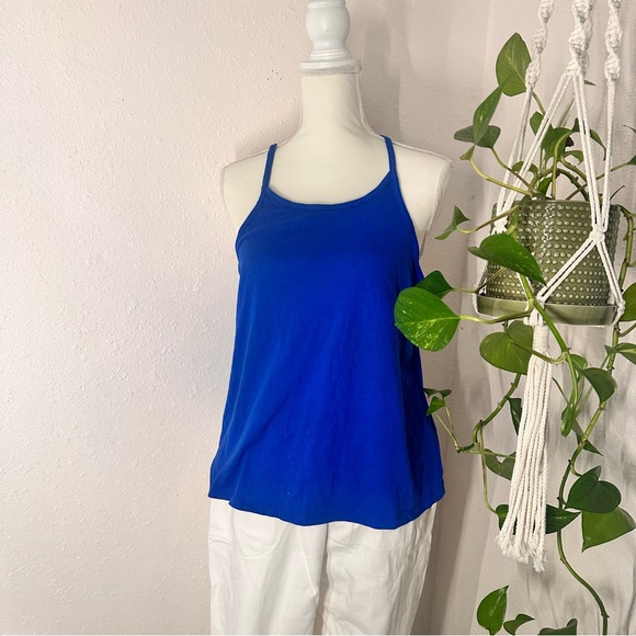 Old Navy Fitted Blue Tank Top - Picture 1 of 3